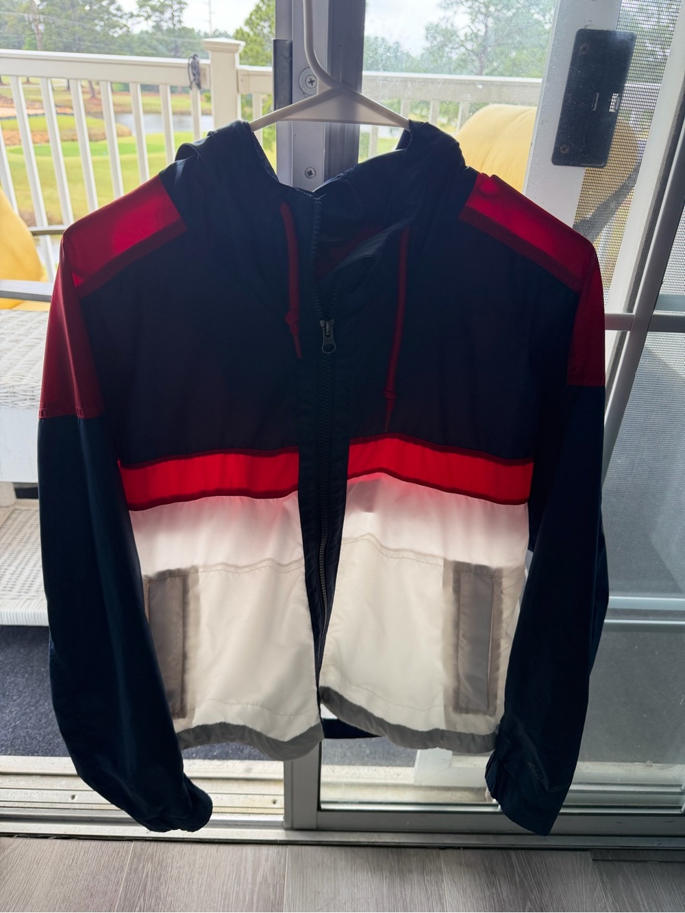 Eddie Bauer Navy, Red & White Colorblock Jacket